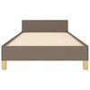 vidaXL Cadre de lit sans matelas taupe 90x200 cm tissu