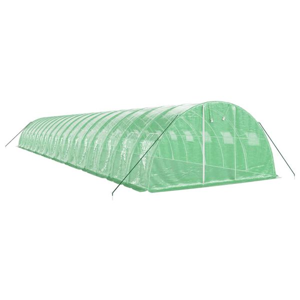 vidaXL Serre avec cadre en acier vert 72 m² 18x4x2 m