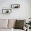 House Nordic &Eacute;tag&egrave;res murales 2 pcs Zoe Acier Noir