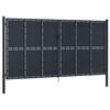 vidaXL Portail de jardin en acier 400 x 175 cm anthracite