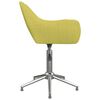 vidaXL Chaise pivotante de salle &agrave; manger Vert Tissu