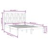 vidaXL Cadre de lit sans matelas blanc bois massif