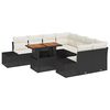 vidaXL Ensemble de canap&eacute; de jardin 9 pc Noir et Cr&egrave;me