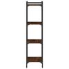 vidaXL Biblioth&egrave;que 4 niveaux ch&ecirc;ne marron 40x30x120cm bois ing&eacute;nierie