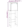 vidaXL Support de rangement 2 niveaux sur toilette Noir 56x30x170 cm