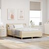 vidaXL Lit &agrave; ressorts avec matelas Cr&egrave;me 200 x 160 cm Polyester