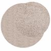 vidaXL Tapis shaggy PAMPLONA poils longs moderne beige Ø 80 cm