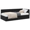 vidaXL Cadre de lit d'angle avec matelas 2 pcs Noir Velours