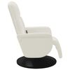 vidaXL Fauteuil inclinable de massage avec repose-pieds cr&egrave;me velours
