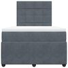 vidaXL Sommier &agrave; lattes de lit et matelas gris fonc&eacute; 120x190cm velours