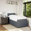vidaXL Sommier &agrave; lattes de lit et matelas Gris fonc&eacute; 90x200 cm Velours