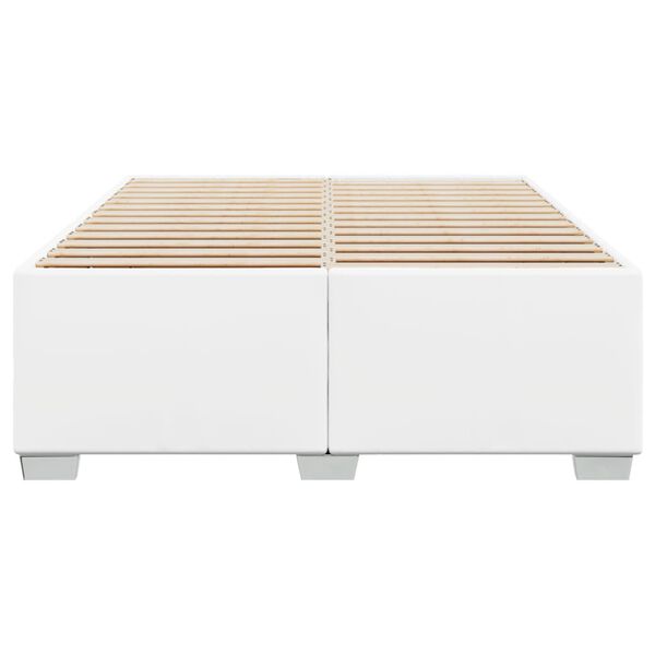 vidaXL Cadre de lit sans matelas blanc 140x190 cm similicuir