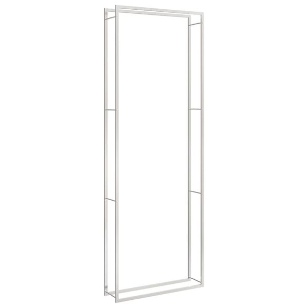 vidaXL Portant de bois de chauffage 110x28x312 cm acier inoxydable