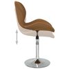 vidaXL Chaise pivotante de salle &agrave; manger Marron Velours