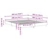 vidaXL Cadre de lit sans matelas noir 200x200 cm bois d'ing&eacute;nierie