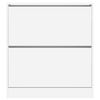 vidaXL Armoire &agrave; chaussures blanc 80x21x87,5 cm bois d'ing&eacute;nierie