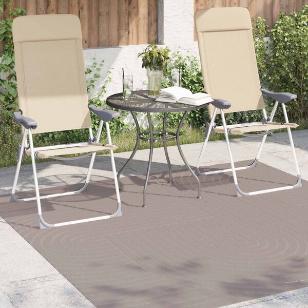 vidaXL Tapis de surface Carr&eacute; Beige 120 x 120 cm