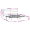 vidaXL Cadre de lit extra long sans matelas 180x220 cm bois massif