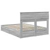 vidaXL Lit de Rangement Gris Sonoma 150 x 200 cm Bois d'ing&eacute;nierie