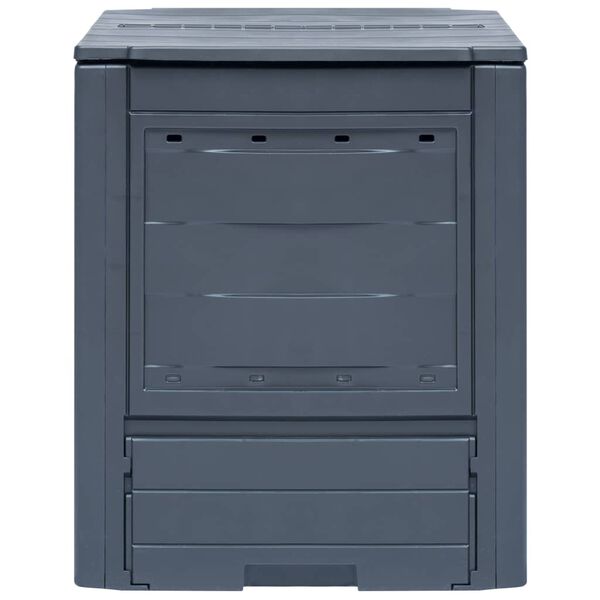 vidaXL Bac &agrave; compost de jardin Gris 60x60x73 cm 260 L