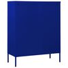 vidaXL Commode Bleu marine 80x35x101,5 cm Acier