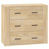 vidaXL Buffets 3 pcs Ch&ecirc;ne sonoma Bois d'ing&eacute;nierie