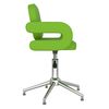 vidaXL Chaise pivotante de salle &agrave; manger Vert Similicuir