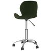 vidaXL Chaises pivotantes &agrave; manger lot de 4 Vert fonc&eacute; Velours