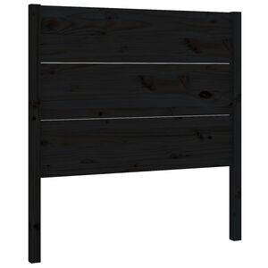vidaXL T&ecirc;te de lit Noir 96x4x100 cm Bois massif de pin