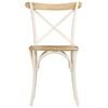 vidaXL Chaises à dossier croisé lot de 4 blanc bois de manguier massif