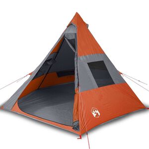 vidaXL Tente de camping tipi 7 personnes orange imperm&eacute;able