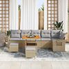 vidaXL Ensemble de canap&eacute; de jardin 11 pcs Beige et Gris clair