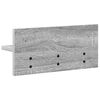 vidaXL Porte-manteau mural Montage mural Gris Sonoma 40 x 10,5 x 18 cm