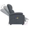 vidaXL Fauteuil de massage Gris foncé Velours