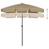 vidaXL Parasol de plage taupe 180x120 cm