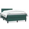 vidaXL Sommier &agrave; lattes de lit et matelas vert fonc&eacute; 120x210cm velours