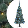 vidaXL Arbre de No&euml;l artificiel pr&eacute;-&eacute;clair&eacute; avec ensemble de boules