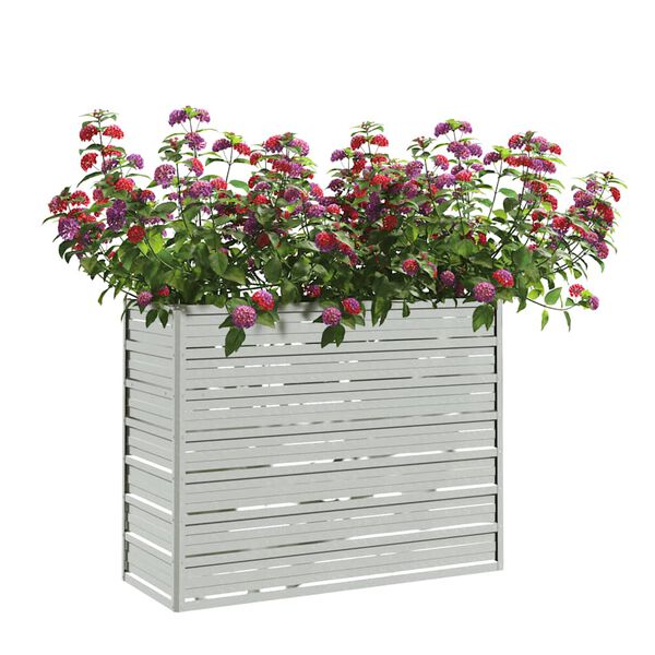 vidaXL Lit sur&eacute;lev&eacute; de jardin 100x40x77 cm Acier galvanis&eacute; Argent&eacute;
