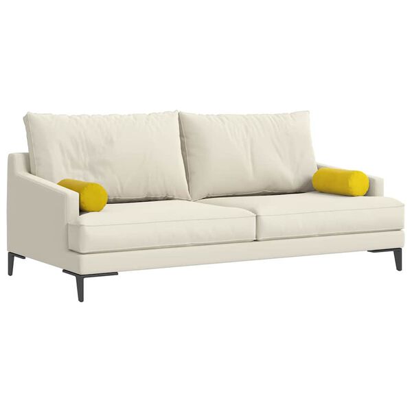 vidaXL Coussins d'accent 2 pcs Jaune &Oslash; 15 x 40 cm