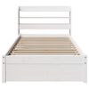vidaXL Cadre de lit avec t&ecirc;te de lit sans matelas blanc 90x200 cm