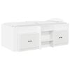 vidaXL Cadre de lit en mezzanine avec cabinet avec stockage 3 pc Blanc