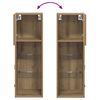 vidaXL Meubles TV muraux 2 pcs Ch&ecirc;ne artisanal 30,5 x 30 x 90 cm