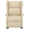 vidaXL Fauteuil de massage Cr&egrave;me Tissu