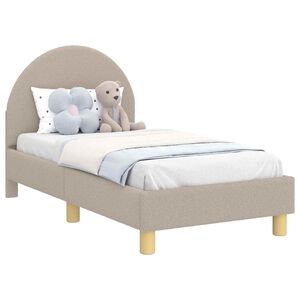 vidaXL Cadre de lit pour tout-petit avec t&ecirc;te de lit Gris clair