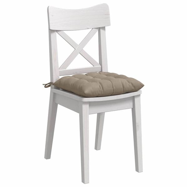 vidaXL Coussins de si&egrave;ge 4 pcs Taupe 40 x 40 x 6 cm Microfibre