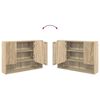 vidaXL Ensemble de mobilier de salle de bain 3 pcs Ch&ecirc;ne Sonoma