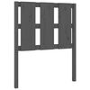 vidaXL T&ecirc;te de lit Gris 80,5x4x100 cm Bois massif de pin
