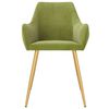 vidaXL Chaises &agrave; manger lot de 2 vert clair velours