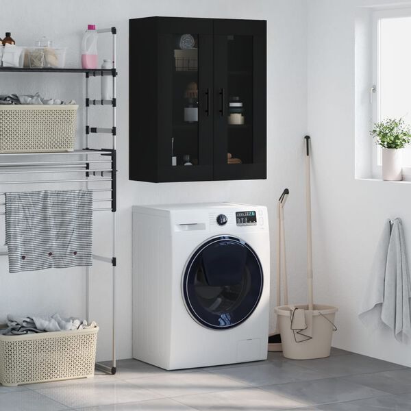 vidaXL Armoire murale noir 69,5x34x90 cm