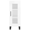 vidaXL Buffet haut Blanc brillant 34,5x34x180 cm Bois d'ing&eacute;nierie